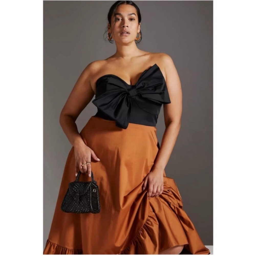 Anthropologie Hutch Hutch Bow-Tie Maxi Dress in Colorblock - Picture 1 of 11